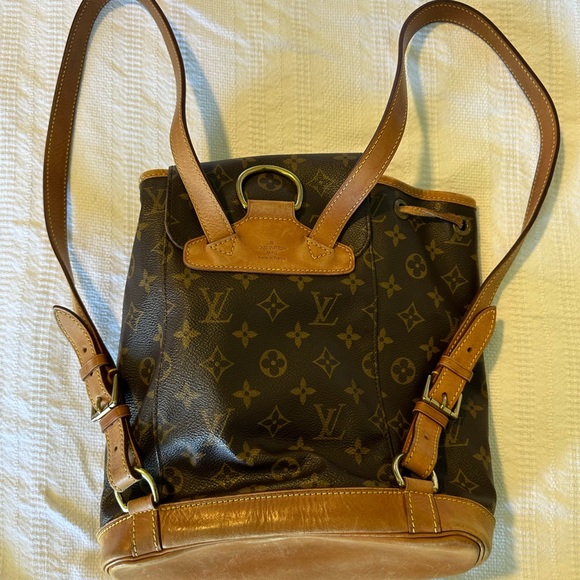 Authentic Louis Vuitton Monogram Leather Canvas Backpack - Picture 6 of 9